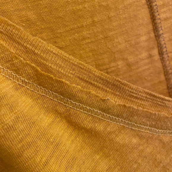 Free People Yellow Take Me Tee size large - Picture 4 of 5